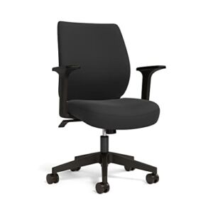 Union & Scale Un59380 Essentials Fabric Task Chair, Black