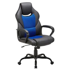 Bioopts Office Chair Leather Gaming Chair Adjustable Swivel Video Gamer Chair Ergonomic Desk Chair with Armrest Computer Chair for Heavy People Managerial Chairs & Executive Chairs for Adults