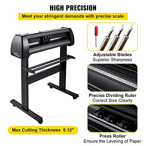 VEVOR Vinyl Cutter Machine, 28inch Vinyl Plotter, LCD Display Plotter Cutter, Adjustable Double-Spring Pinch Rollers Sign Cutting Plotter, Plotter with Signmaster Software for Design and Cut | The Storepaperoomates Retail Market - Fast Affordable Shopping