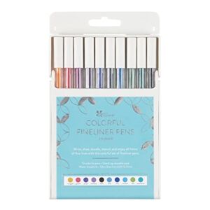 Erin Condren 10-Pack Colorful Fineliner Pens. Including Marigold, Garnett, Amethyst, Dusk, Cerulean, Aquamarine, and More for Color-Coding, Bullet Journaling or Schedules