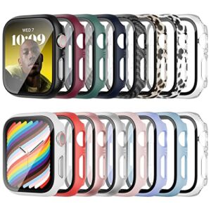 WISKII [16 Pack] Compatible Apple Watch Series SE (2nd Gen)/SE/6/5/4 40MM Case with Screen Protector, Hard PC Ultra-Thin Full Shockproof Cover for iWatch SE 2/SE/6/5/4 40MM Accessories