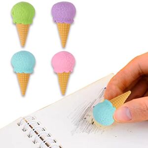 Ice Cream Erasers Food Erasers 3D Erasers for Kids, Desk Cute erasers for Classroom, Cute Erasers for Pencils, Bulk Erasers for Kids Back to School Supplies