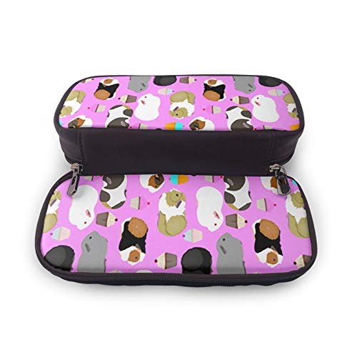 Guinea Pigs And Cupcakes Pencil Case Big Capacity Pen Storage Bag Pouch Holder Box Leather Stationery Organizer With Zippers For School Office Supplies Teen Girl Adult | The Storepaperoomates Retail Market - Fast Affordable Shopping