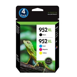 952XL Ink Cartridges Combo Pack High Yield Replacement for HP 952XL 952 Ink Work with HP Officejet Pro 7740 8210 8710 8720 8740 8715 7720 8725 8730 Printer (Black, Cyan, Magenta, Yellow, 4 Pack)