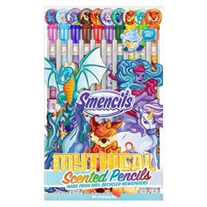 Mythical Smencils – Limited Edition – Gourmet Scented Pencils (Graphite HB #2) with new Black Finish and Multi-layered Paper Construction, 10 Count – Gifts for Kids, Classroom Rewards