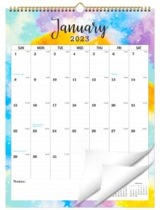 2023-2024 Wall Calendar 12″ x 17″ Jan. 2023 – Jun. 2024, 18 Monthly Hanging Wall Calendar 2023-2024 with Julian Dates & Spiral Twin-Wire Binding, 2023 Large Wall Calendars Perfect for Home Office & School (Including Sticker)