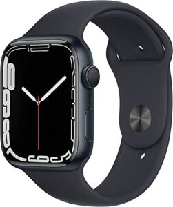 Apple Watch Series 7 (GPS, 45MM) – Midnight Aluminum Case with Midnight Sport Band (Renewed Premium)