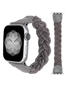 Minyee Compatible with Apple Watch Bands Braided 49mm(Ultra) 45mm 44mm 42mm, Solo Loop Stretchy Designer Cute Women Elastic Woven Replacement Bracelet Accessories for iWatch Series SE/8/7/6/5/4/3/2/1