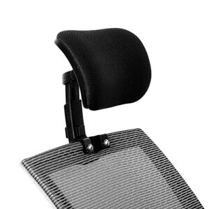 Juexica Office Chair Headrest Attachment Chair Adjustable Headrest Black Mesh Nylon Frame Head Rest Head Support Cushion Head Elastic Sponge Pillow for Desk Chair, 1.8 x 10 x 5.5 Inch (Classic Style)