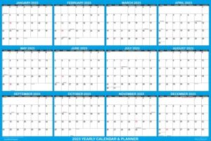 2023 Erasable Calendar, Dry Erase Wall Planner by SwiftGlimpse, 36″ x 24″, Large, Horizontal, Reversible for Large Planning Space
