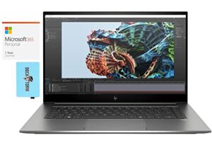 HP ZBook Studio G8 Home & Business Laptop (Intel i7-11800H 8-Core, 16GB RAM, 2TB m.2 SATA SSD, T1200, 15.6″ 60Hz Full HD (1920×1080), Win 10 Pro) with MS 365 Personal, Hub