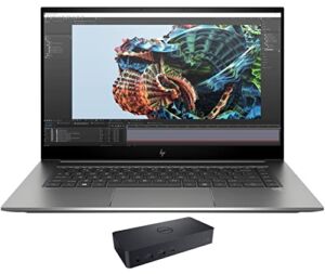 HP ZBook Studio G8 Home & Business Laptop (Intel i7-11800H 8-Core, 16GB RAM, 4TB PCIe SSD, T1200, 15.6″ 60Hz Full HD (1920×1080), Fingerprint, WiFi, Bluetooth, Win 10 Pro) with D6000 Dock