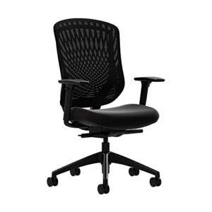 Vari Performance Task Chair (VariDesk) – Adjustable Computer Chair with Molded Seat Cushion, Breathable Mesh, and Lumbar Support – Easy Assembly Ergonomic Chair for Home, Office, or Gaming (Black)