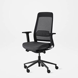 Fully Desk Chair – Adjustable Standing Desk Chair (Black Frame – Black Seat)