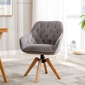 Tufted Chair,Ergonimic Design Thicken Padding Wood Office Task Chair for Home Office/Study/Bedroom/Living Room;Furniture Modern Design