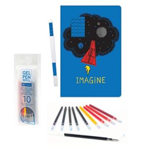 LEGO Imagine Notebook & Gel Pen with Ink Refills Bundle