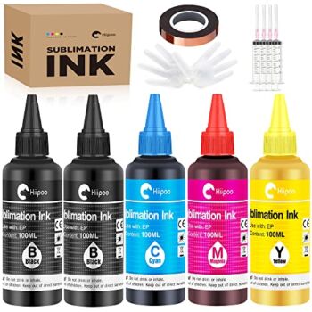 Hiipoo 500ML Sublimation Ink Refill for ET2400 ET-2720 ET-2760 ET-2800 ET-2803 ET-2850 ET-4800 ET-15000 ET-3760 Inkjet Printer Heat Press Transfer on Mugs T-Shirts Pillows (Upgrade Version) | The Storepaperoomates Retail Market - Fast Affordable Shopping
