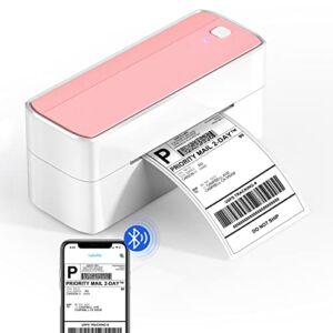 Itari Bluetooth Shipping Label Printer 4×6 Thermal Label Printer for Shipping Packages & Small Business,Pink Wireless Label Printer Support with iPad iPhone and Android,Work for Amazon Etsy USPS UPS