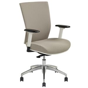 Pago Radar III – Ergonomic Office Chair Home Office Desk Chair – with Weight Balance Mechanism Adjustable Arms Lumbar Support and Seat Slider in White Sand