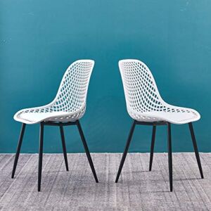 Plastic Dining Chair with Metal Leg Chair Set for Dining Room