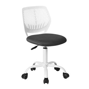 FurnitureR Teen Desk Chair, Ergonomic Computer Office Chair Small Cute Chair, Lumbar Support Breathable Mesh Seat for Student Home Office Chair, Gray