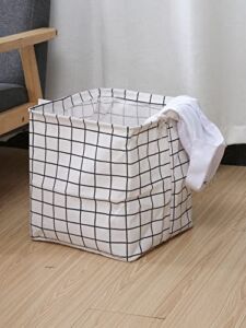 NP 1pc Plaid Print Clothing Storage Box (Color : Grey, Size : One-Size)