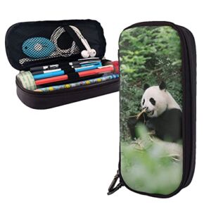 Pu Leather Pencil Case – Panda Cute Pencil Box With Zippers For School Office Supplies Teen Girl Adult
