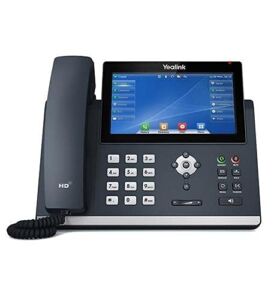 Yealink T48U Yealink Ultra-Elegant Touchscreen IP Phone, 16 Lines. 7-Inch Color Touch Screen Display. Dual USB Ports, Dual-Port Gigabit Ethernet, PoE, Power Adapter Not Included (SIP-T48U) (Renewed)