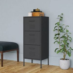 Locker, Filing Cabinet, Standing Cabinet, Bookcase, Anthracite 16.7″x13.8″x40″ Steel for Bedroom, Closet, Home, File Office, Storage Collection Furniture Decor