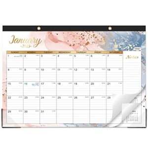 2023 Desk Calendar – Desk Calendar 2023, January 2023 – December 2023, 17″ x 12″, Wall/Desk Calendar 2023 with Protector Corner, Thick Paper, Large Blocks, Perfect Desk Calendar for Organization