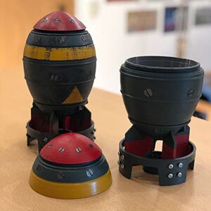 GQIXIA Mini Nuke Bomb Storage Box Fallout-Inspired,Retro Samll Bomb Shape Storage Bin,3D Mini Resin Storage Box Ornament Table Decoration,Best