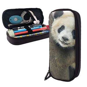 Pu Leather Pencil Case – Panda Lovely Pencil Box With Zippers For School Office Supplies Teen Girl Adult