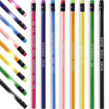 100 Pcs Inspirational Pencils Color Changing Mood Pencils Personalized Pencils with Words Motivational Cute Pencils with Eraser Heat Activated Wooden Pencils Class Reward for Kid (Mixed Colors) | The Storepaperoomates Retail Market - Fast Affordable Shopping
