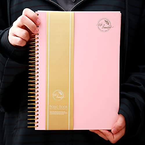 Yoment Hardcover Spiral Notebook 150 Sheets 3 Subject Large College Ruled Notebook for Office Meeting Notebook College Essentials Composition Notebook Wire Bound Journal School Supplies, Pink | The Storepaperoomates Retail Market - Fast Affordable Shopping