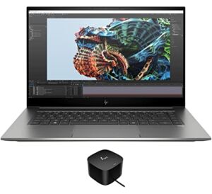 HP ZBook Studio G8 Home & Business Laptop (Intel i7-11800H 8-Core, 16GB RAM, 512GB PCIe SSD, T1200, 15.6″ 60Hz Full HD (1920×1080), Fingerprint, WiFi, Win 11 Pro) with 120W G4 Dock