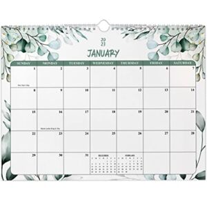 COOLENDAR 2023 Wall Calendar, Monthly Calendar 24 Months from January 2023 to December 2024, Hanging Calendar 2023 for Wall, Monthly Planner 2023-2024, 2023 Desk Calendar with Large Occasions (GRN1)