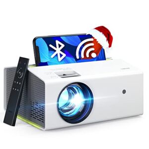 Emotn C1 Mini WiFi Projector, 1080P Supported Portable Projector, 8500Lux Bluetooth 5.1 200″ Movie Projector with HiFi Speaker, 50000H Lamp Life, Compatible with Smartphone/TV Stick/HDMI/USB/VGA/PS4