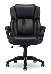 Click365 Ergo-Layers Executive Office Chair, Ergonomic Computer Chair, Layered Body Pillows, Lumber Support, Upholstered Armrests, Computer Chair, Adjustable Desk Chair, Black on Black