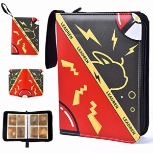 Leadren Card Binder for Pokemon Card Binder 488 Pockets, Card Holder Binder Trading Cards, Card Games Collection Binder with Sleeves, Gifts for Kids (Card not included)