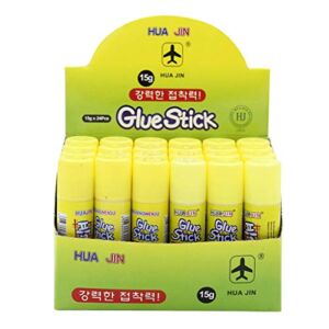 School 24PCS High Sticks Glue PVA Solid Supplies Office Glue Viscosity Student Office & Stationery Office Organization Bins (Yellow, One Size)