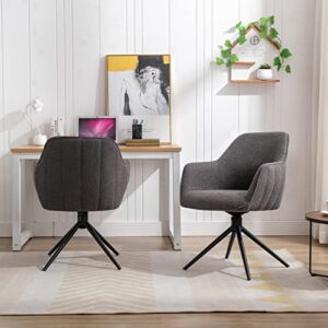 BFZ Accent Chairs Set of 2,Swivel Chairs for Living Room,Desk Chair no Wheels,Vanity Chair,Leisure Armchair with Metal Legs for Office Living Room Bedroom Dining
