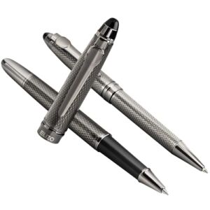 ELIZO Fancy Pens Luxury Pen Set EDC Pen Nice Pens Cool Pens Best Pens Fine Point Cute Pens Metal Pen Brass Pens Black Pens Executive Boss Gifts For Writers Smooth Writing Pens for Men Women