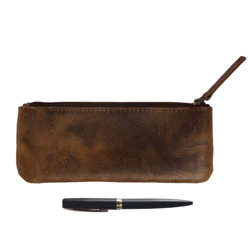 Leather Pencil Case Pencil Bag | Small Leather Pouch, Zipper Pencil Pouches Holder Aesthetic Pencil Case for Adults Men Boys Coin Purse Money Bag Pen Bag Key Small Tool Pouch Jewelry Bag – Antique | The Storepaperoomates Retail Market - Fast Affordable Shopping
