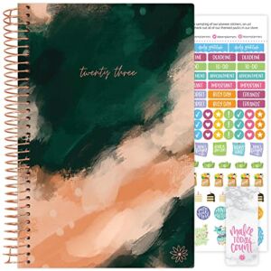 bloom daily planners 2023 Calendar Year Day Planner (January 2023 – December 2023) – 5.5” x 8.25” – Weekly/Monthly Agenda Organizer Book with Stickers & Bookmark – Wanderlust