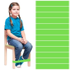 Charniol 24 Pcs Chair Bands for Kids with Fidgety Feet, Fidget Classroom Bouncy Flexible Seating Special Education School Supplies Students Adults ADHD Sensory Needs, Green, 0.35 mm