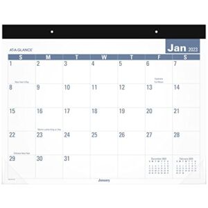 AT-A-GLANCE 2023 Monthly Desk Calendar, Desk Pad, 21-3/4″ x 17″, Standard, Easy to Read (SKLP2432)