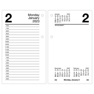 AT-A-GLANCE 2023 Daily Desk Calendar Refill, 3-1/2″ x 6″, Loose Leaf (E71750)