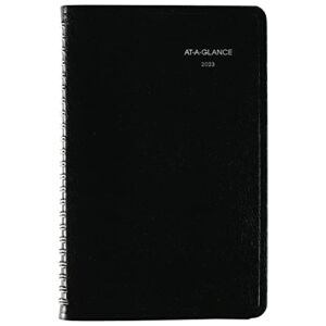 AT-A-GLANCE 2023 Weekly Planner, DayMinder, Hourly Appointment Book, 5″ x 8″, Small, Black (G20000)