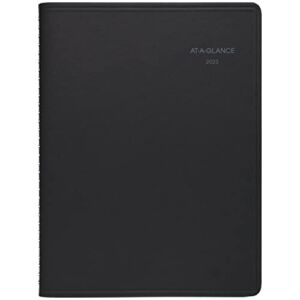 AT-A-GLANCE 2023 Weekly & Monthly Planner, QuickNotes, Quarter-Hourly Appointment Book, 8-1/4″ x 11″, Large, Monthly Tabs, Pocket, Black (7695005)