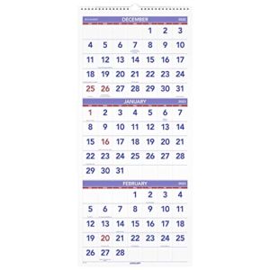 AT-A-GLANCE 2023 Wall Calendar Planner, 14 Month, Paper, 12″ x 27″, Large, Vertical, 3 Month Reference (PM1128)